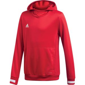 adidas - T19 Hoody Y - Sport Hoodie Kinderen - 128 - Rood