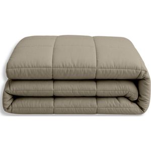 Y-NOT - Stonewashed - Dekbed - Taupe - 240x220 - Lits Jumeaux - Wasbaar Hoesloos Dekbed