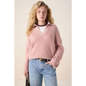 Sissy-Boy - Roze - Trui - V-hals - Lange Mouwen - Relaxed Fit