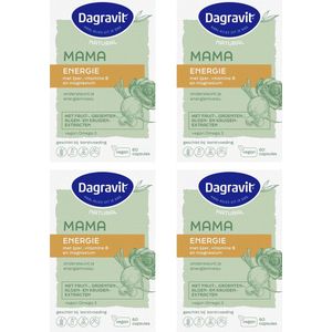 Dagravit Natural 4 x Mama Energie Multivitaminen - Ondersteunt je energieniveau - Met ijzer, vitamine B, Omega 3 en magnesium - 60 capsules