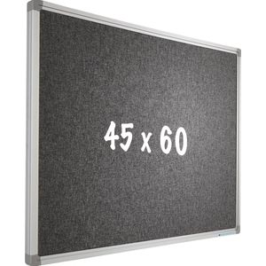 Prikbord Camira stof PRO - Aluminium lijst - Eenvoudige montage - Punaises - Prikborden - 45x60cm