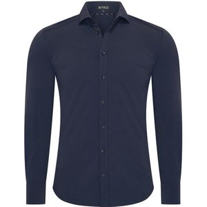 Travel Overhemd – Lange Mouw | Mi Piace – RM202010 Dark Blue - Dark Blue / S