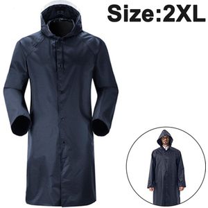 Regenponcho Volwassenen - Regenponcho Fiets - Waterdicht En Herbruikbaar - 1 Stuk - Voor Outdoor Gebruik Marine