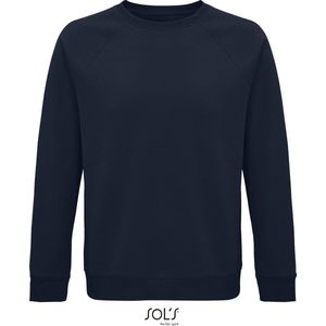 SOLS Premium Unisex Adult Space Organic Raglan Sweatshirt (French navy) XL