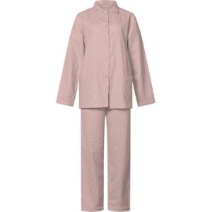 Flanel dames pyjama - Winter Coloured - Katoenen vrouwen pyjama knoopsluiting - XXL - Roze