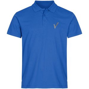 Clique Security / Beveiliging Polo Heren met Borst- en Ruglogo - Blauw - Maat M - VOOR PROFESSIONALS