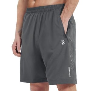 Korte sportbroek heren - sneldrogend, lichtgewicht activewear met ritszak voor training en zwemmen