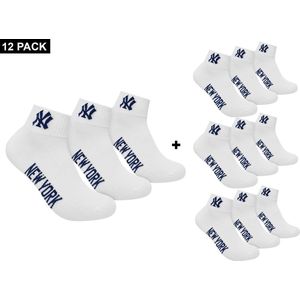 New York Yankees - 12-Pack Quarter Socks - 12 Paar Sokken - 43 - 46 - Wit