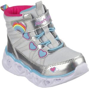 SKECHERS Heart Lights Winterlaarzen voor Meisjes - Zilver - Maat 35,5