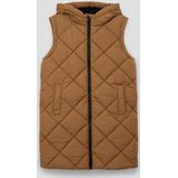 Bodywarmer - Gevoerde Capuchon - Effen - Ritssluiting - Losse Pasvorm