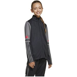 adidas - Squadra 25 - Trainingsjack - Zwart Grijs Rood - 100% Gerecycled Polyester