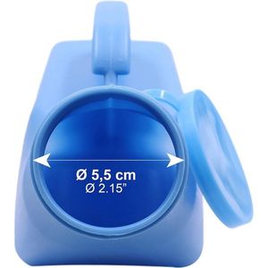 Urinaal mannen - Met deksel - Urinefles - Plasfles - 1000ml - 2 stuks - Must Have!