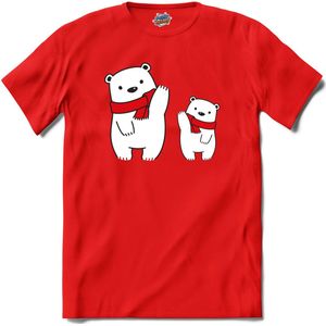 Ijsbeer buddy's - T-Shirt - Meisjes - Rood - Maat 12 jaar