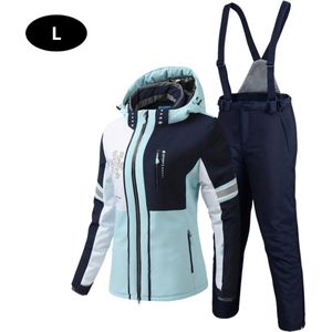 Bovista Ski Suit - Skipak - SkiBroek - Wintersport - Skijas - Dames - 2-Delig - Lichtblauw - Maat S