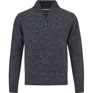 Life-Line - Waterville - Pullover - Dark Grey Melange - Heren Korte Rits Fleece