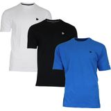 Donnay - Vince - T-shirt - Wit/Zwart/Actief-blauw - 3-Pack