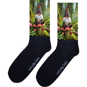 Kabouter - Valentijns cadeau - Verjaardag cadeau - Sint cadeau - Leuke sokken - Herfst - Vrolijke sokken - Leuk cadeau - Grappig cadeau - Kerst Sokken - Vaderdag - Moederdag - Kerstcadeau - Socks maken Happy - 37-44