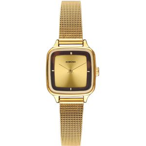 Komono Kate Acetate Tortoise Polshorloge W4272 Goud Mesh ⌀ 29 mm - Dames