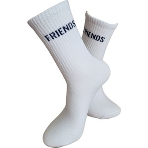 Verjaardags cadeau - Vrienden Sokken - vriend- leuke sokken - sport sokken - witte sokken - tennis sokken - sport sokken - valentijns cadeau - sokken met tekst - aparte sokken - grappige sokken - Socks waar je Happy van wordt - maat 37-44