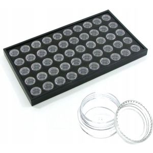 Opbergdoos met 50 potjes voor nail art en decoraties