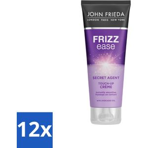 John Frieda – Haarcrème – Frizz Ease Secret Agent Touch Up – Gladmakend – 100 ml - Voordeelverpakking - 12 stuks