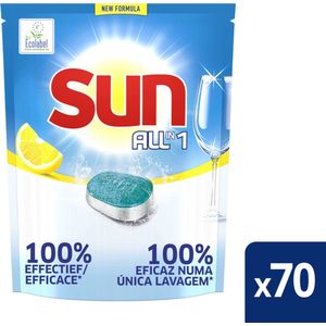 Sun - All-in One - Vaatwastabletten - Lemon - Voordeelverpakking 5 x 70 tabs