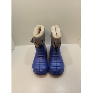 Regenlaarzen met voering - Laarzen gevoerd - Blauw - Maat 24/25