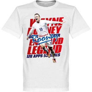 Rooney Engeland Legend T-Shirt - Wit - XXXXL