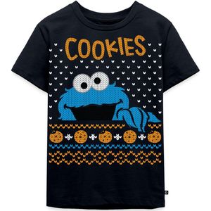 Sesamstraat Cookie Monster Ugly Xmas Premium T Shirt Kinderen