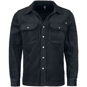 Brandit - Jeff - Fleece Overhemd - Zwart - Lange Mouwen