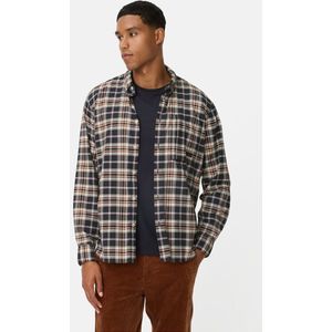 camel active Lichtgewicht geruit overhemd met sneldrogende functie - Maat menswear-XL - Kaneel