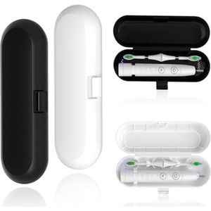 Reisetui voor Elektrische Tandenborstels - Zwart en Wit - Set van 4