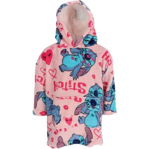 Lilo & Stitch Hoodiedeken - 7-12 Jaar - Polyester - Kinderen - Roze