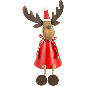 Rudolf kerstdecoratie met hangende beentjes - Sass & Belle