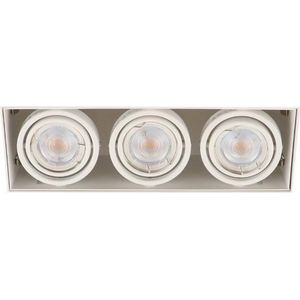 QAZQA oneon trimless 50 - Design Inbouwspot - 3 lichts - L 269 mm - Wit - Woonkamer | Slaapkamer | Keuken