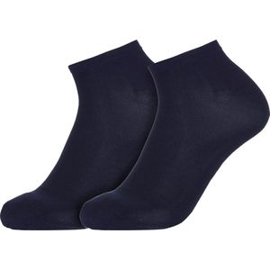 Bonnie Doon Bamboe Sneakersokken Heren Donker Blauw maat 40/46 - 2 paar - Licht, Ademend, Soepel - Zeer Comfortabel en Zacht - Zakken niet af - Korte sokken - Bamboo Viscose Rayon - Antibacteriële Werking - Milieubewust - Navy - OL0420992.102