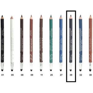 Easy Paris - Oogpotlood en Lippotlood - Extra Waterproof - Donker Blauw - Marine Blauw - Azul Marino - Met puntenslijper en smudger/vervager - Nummer 39 - 1 Stuks