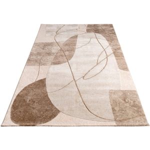 Geometrisch en botanisch patroon Tapijt - zacht, duurzaam - modern elegant ontwerp