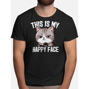This is my Happy Face - T Shirt - Funny - Humor - Jokes - Comedy - Grappig - Lachen - Humor - Geinig