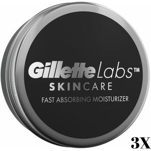 Gillette Labs - Snel Absorberende Hydraterende Crème Van Gillette - Skin Care - Ultra-lichtgewicht - 3x 100ml - Voordeelverpakking