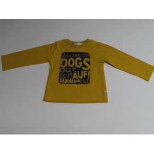 T-Shirt met lange mouwen - Jongens - Oker geel - Dogs - 6 maand 68
