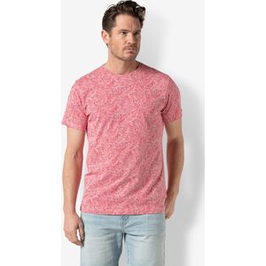 Twinlife Heren lycra aop - T-Shirts - Luchtig- Elastisch - Sterk - Rood - 2XL