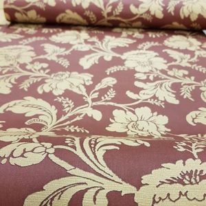 Rasch - Trianon - Vliesbehang - Bordeaux - Gouden Afwerking