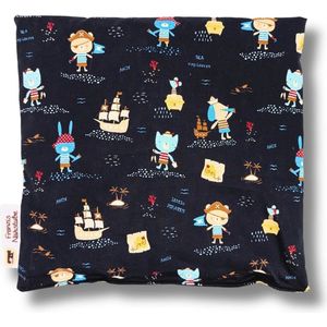Kersenpitkussen 20 x 20 cm - Piraten Motief - Verwarmbaar en Verkoelend
