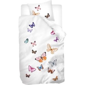 Snoozing Susanna - Dekbedovertrek - Wit - Flanel - Junior - 120x150 cm