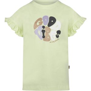 No Way Monday T-shirt met Printopdruk en Ruches Lichtgroen
