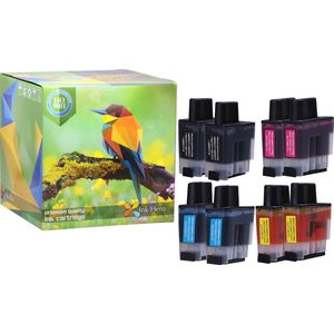Ink Hero - 8 Pack - Inktcartridge / Alternatief voor de Brother LC900 DCP-110C, DCP-115C, DCP-120C, DCP-310CN, DCP-340CW, MFC-210C, MFC-215C, MFC-410CN, MFC-5440CN