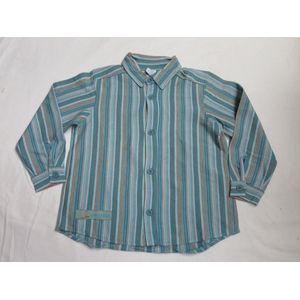 petit bateau , jongens , overhemd , turquoise , streep , 6 jaar 114