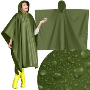 regenponcho - donkergroen - unisex - one size - herbruikbaar