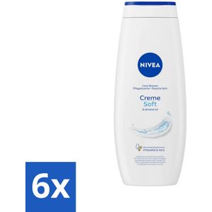 6 x NIVEA - Douchecrème - Zacht - Huidbeschermend - Amandelolie - 500 ml - Douchecrème - NIVEA - Hydratatie - Amandelolie - Zacht